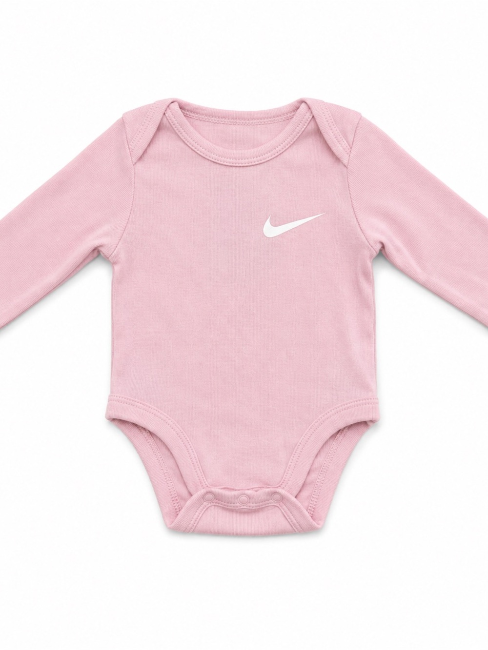 Nike Pink Long-Sleeve Baby One-Piece Bodysuit